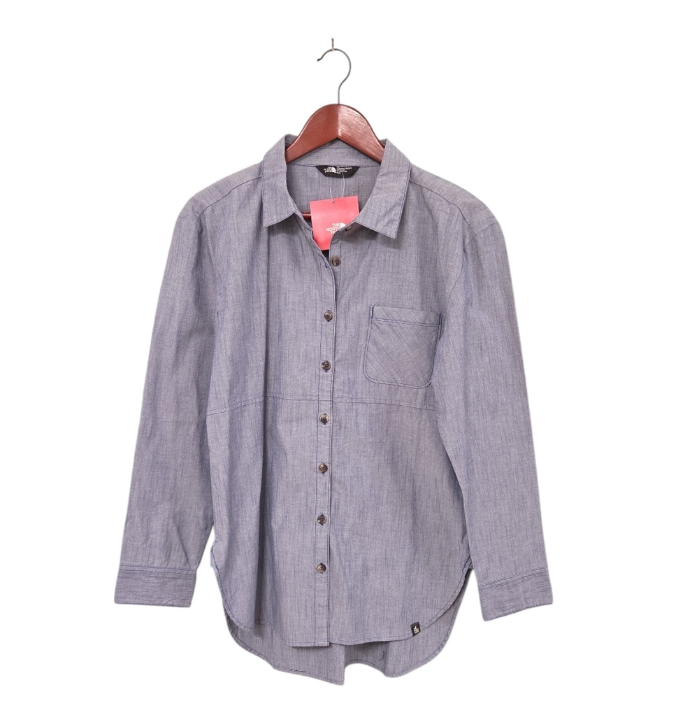 The North Face New The Stevie Womens Midline Blue Shirt Size Medium Hiking